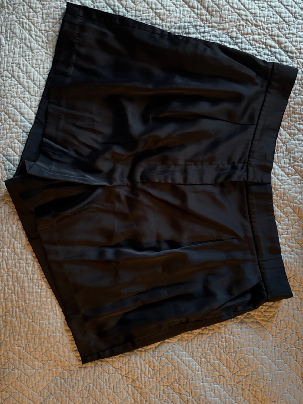 Abercrombie & Fitch Black Satin High-Waist Women's Shorts